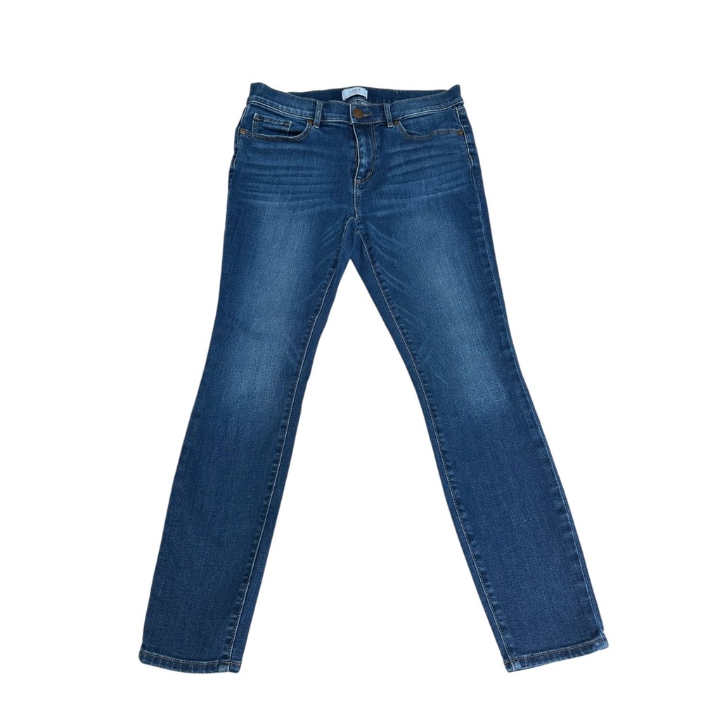 LOFT Modern Skinny Jeans Dark Wash Denim Womens Classic Casual‎